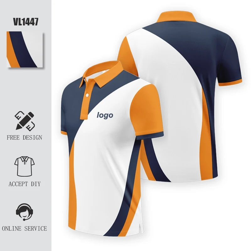 

Embroidered Logo Print Custom Men's Polo Shirt Adults Comfortable Breathable Golf Shirt Outdoor Quick Dry Sports Shirts VL1447