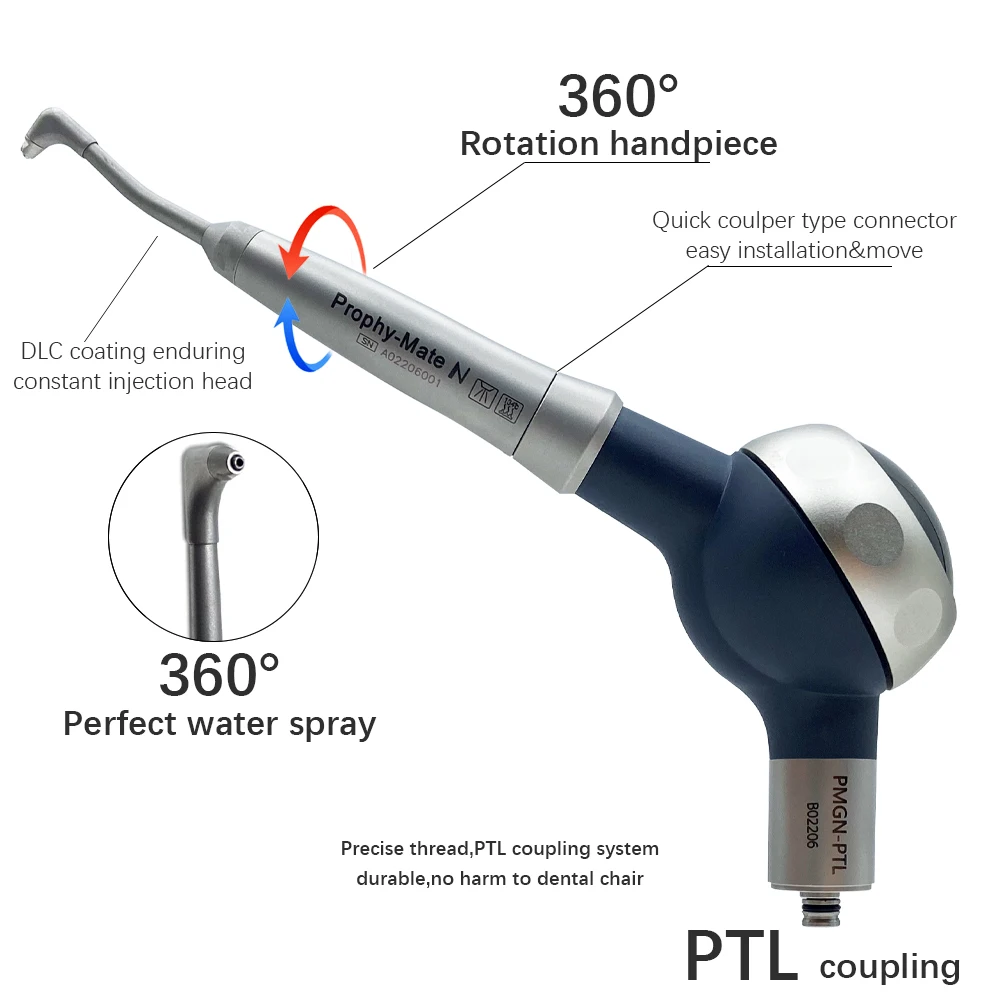 de ntal equipment me dical 360 degree high quality M&Y de ntal air prophy unit teeth cleaning mate flow PTL coupling dentists to