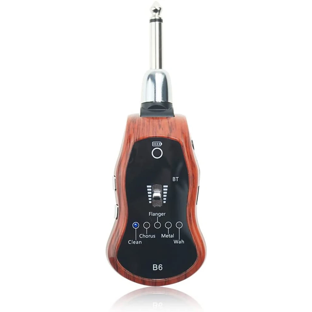 

AA75-B6 Guitar Headphone Amp Mini Plug Guitar Amplifier Bluetooth Receiver Rechargeable For Electric Travel Pocket Guitar