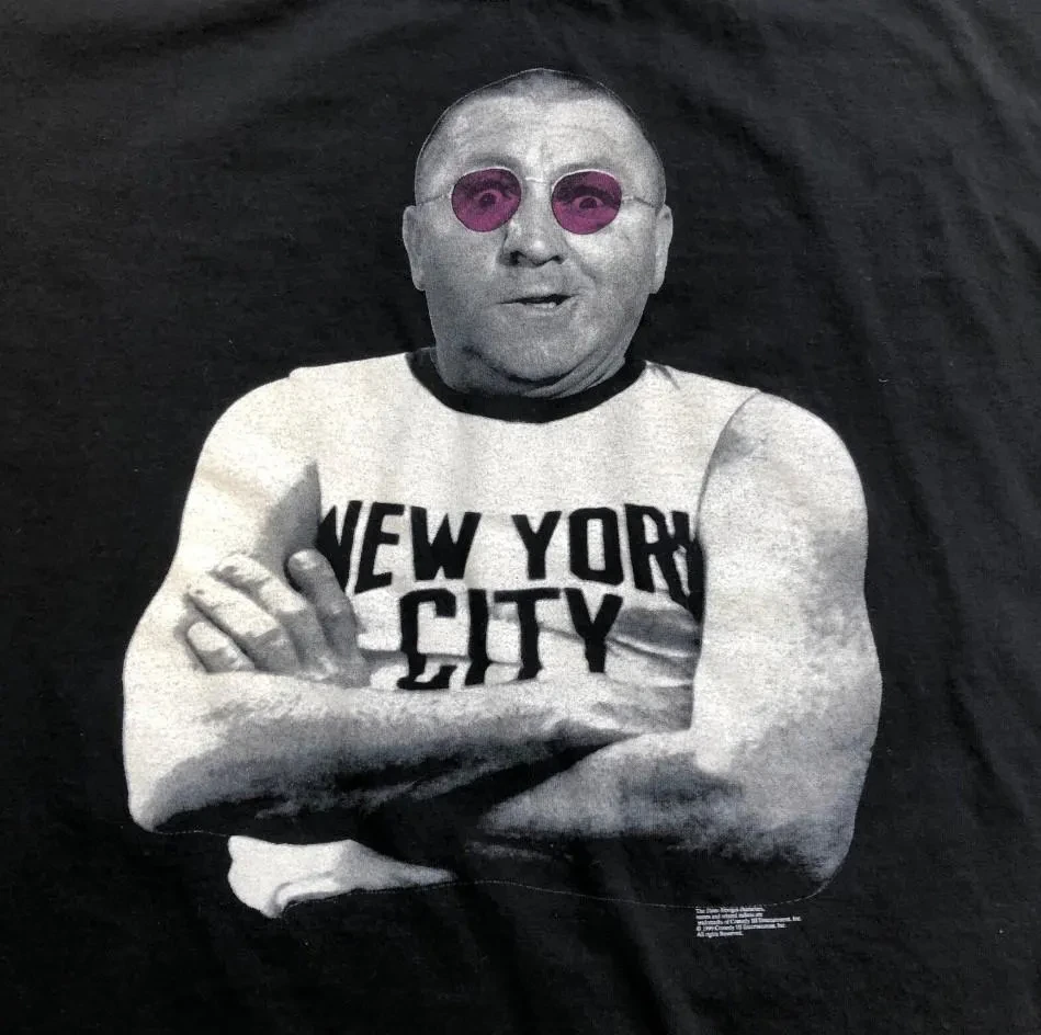 تي شيرت ثلاث محمور من التسعينيات، تي شيرت مجعد، تي شيرت جون لينون محاكاة ساخرة، تي شيرت ريترو ثلاثة Idiots #6