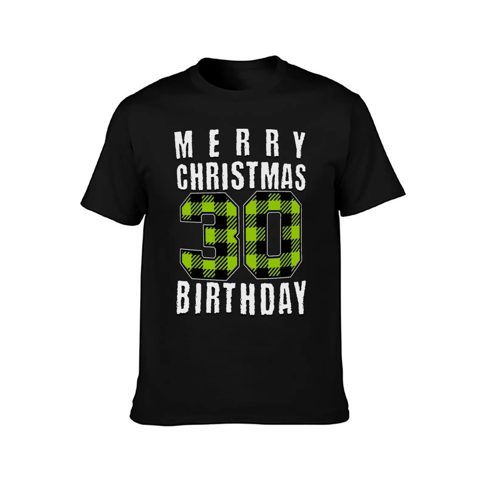 Merry Christmas 30 Birthday T-Shirt, Summer Casual Cotton Tee, Oversized Streetwear Tops, Vintage Graphic Print, 100% Cotton