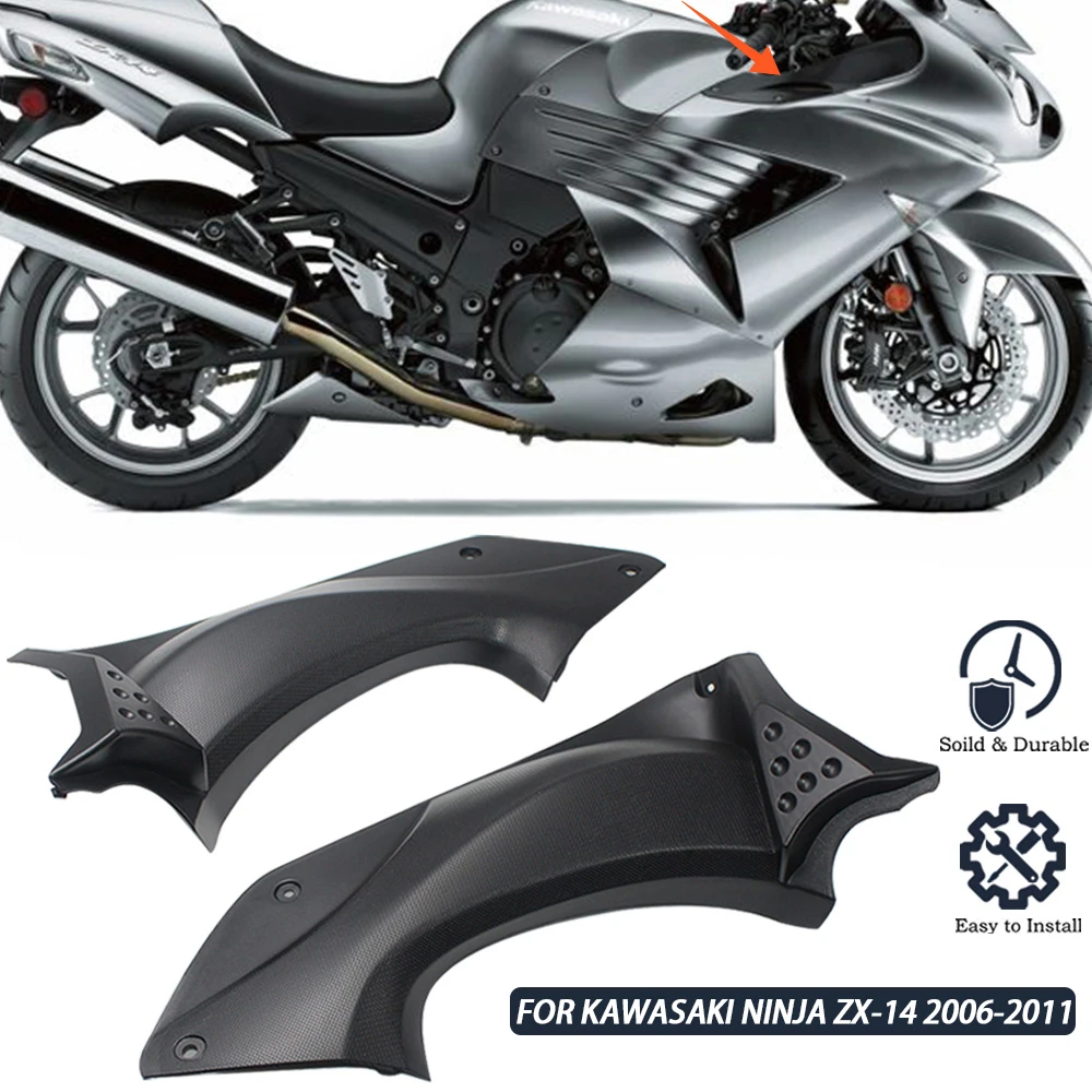 

Motorcycle Fairing Panel Infill Air Duct Cover Case Unpainted ABS Plastic For Kawasaki ZX 14R ZX 14R ZX14R 2006 2008 2011