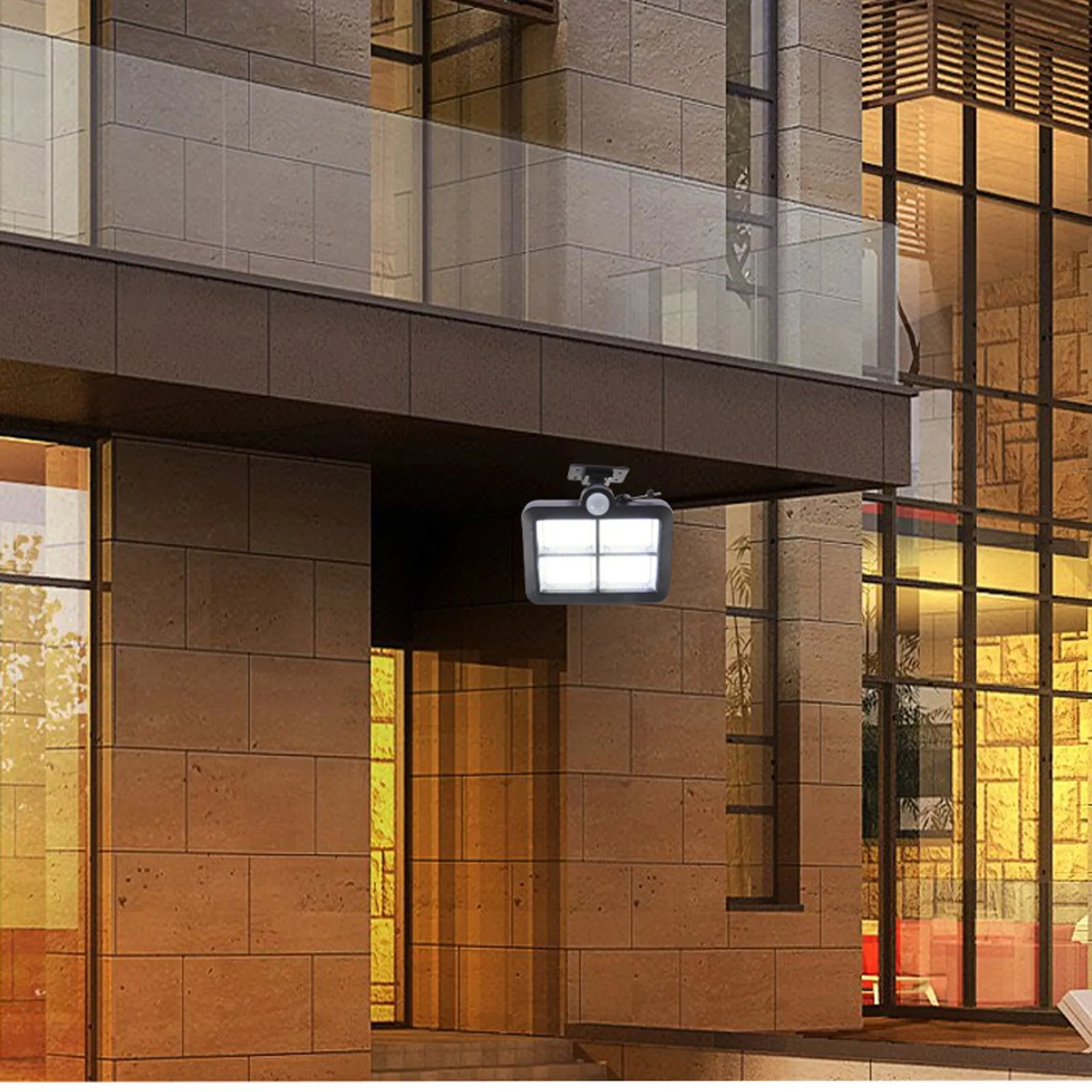 

Набор из 1 солнечной настенной лампы с датчиком движения, яркими светодиодами для дорожек, ступеней, двора, водонепроницаемый дизайн