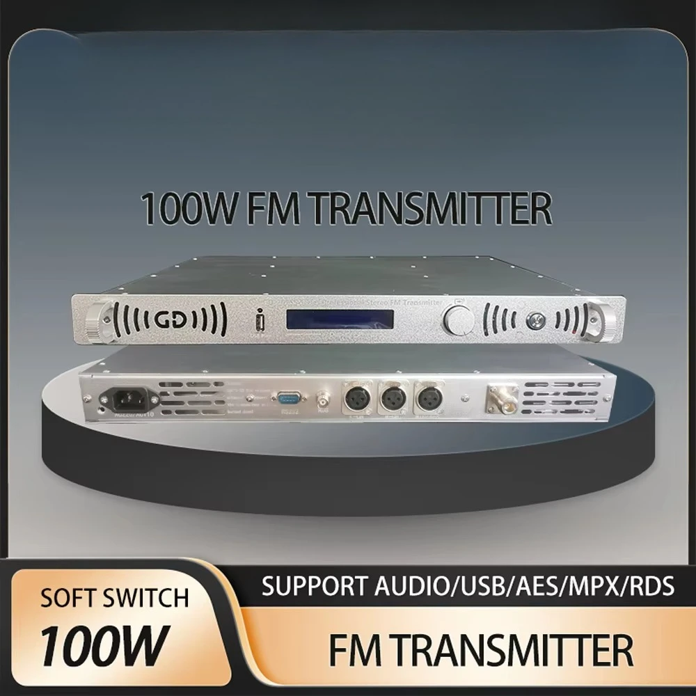 

Gold seller GD-FM-100W 100w Fm Transmitter 100 Watt Fm Transmitter Professional Pll Fm Transmitter Broadcast for Radio Station