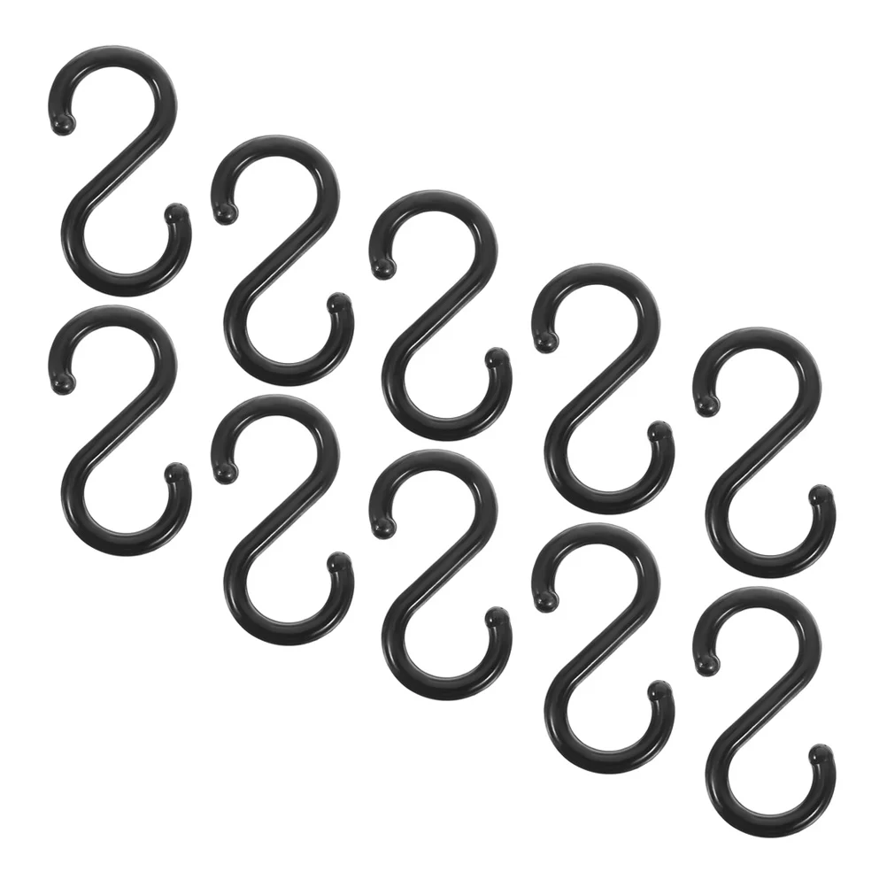 

50Pcs Plastic S Hooks -Shaped Hanging Holders Space Saving Wardrobe Clothes Hanger Anti-Slip Household Hooks for Kitchen