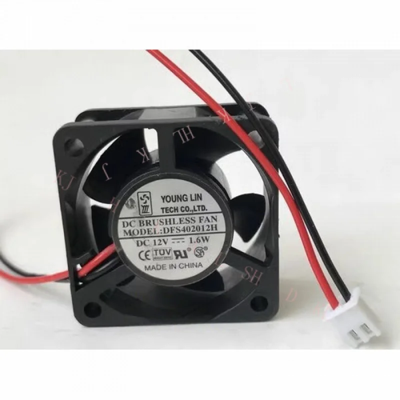 

N FOR YOUNGLIN 4020 DFS402012H DC12V 1.6W 0.13A 4CM 2-pin silent cooling fan