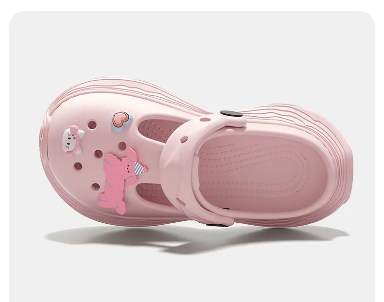 SHAJI Sommer Modische Rutschfeste Clogs für Damen, 2026 Neue Rosa Plateau-Slides Lässige Outdoor-Kleidungs-passende Schuhe – Detail 19