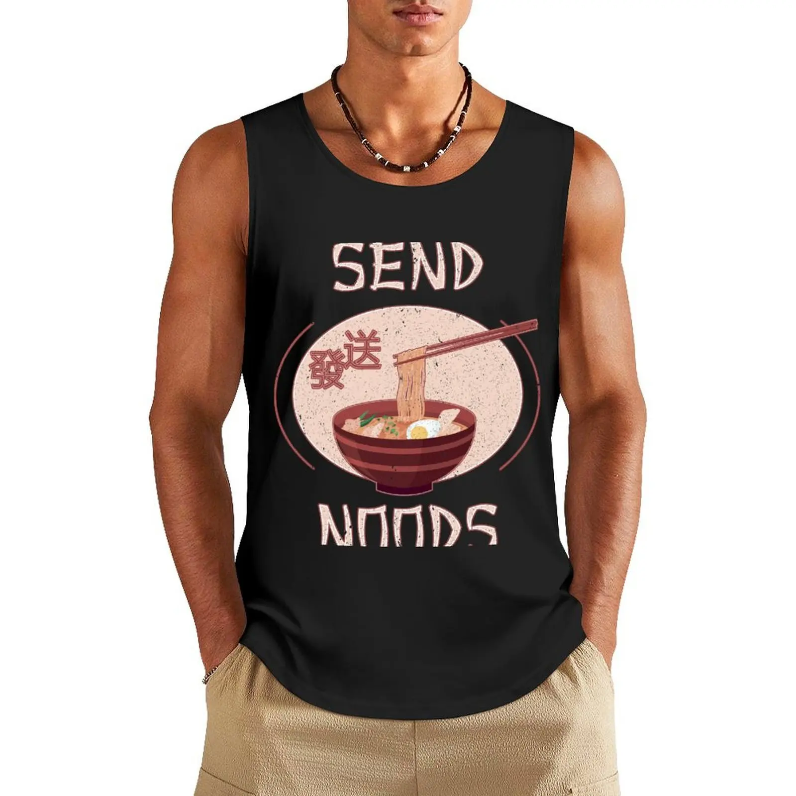 

Send Noods Noodles Tank Top gym wear men sleeveless