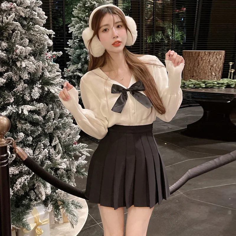 

Вязаный свитер для похудения, женский весенне-осенний новый комплект с застежкой на талии и узлом в стиле ретро, базовый комплект irt Faion