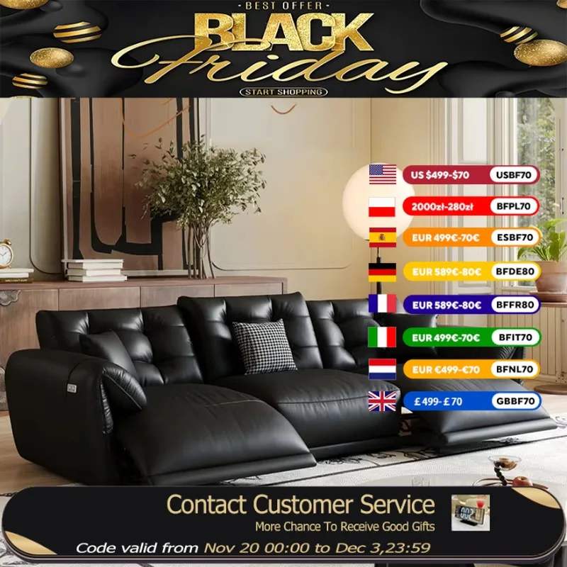 

Full Size Armrest Electric Sofas Waterproof Design Lounges Loveseat Sofa Living Room Luxury Italian Divano Soggiorno Furniture