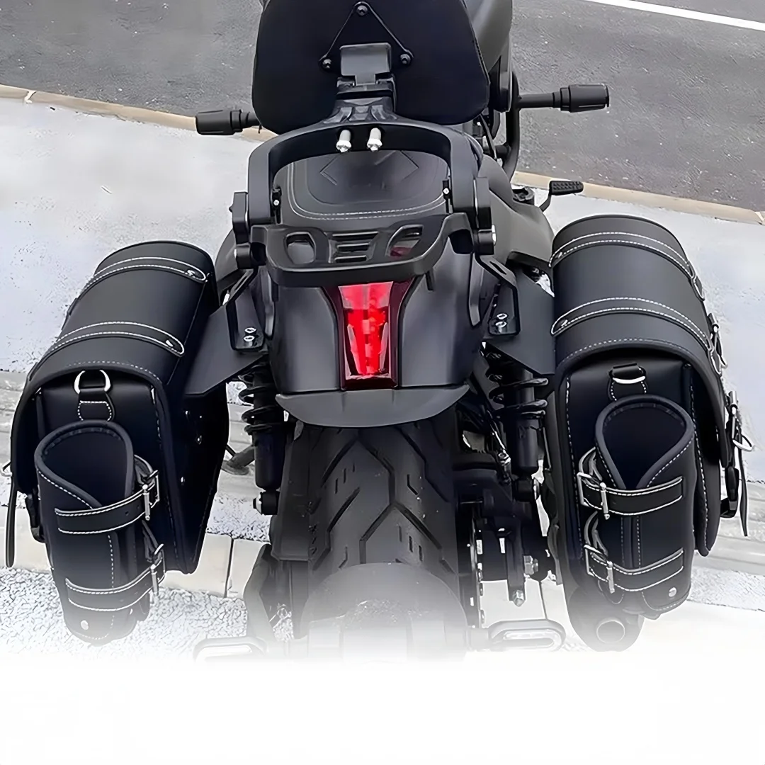 

Universal Retro Motorcycle Saddlebag Throwover Saddlebags for Harley XL883 Honda Yamaha Suzuki Large Capacity Side Gear Bag