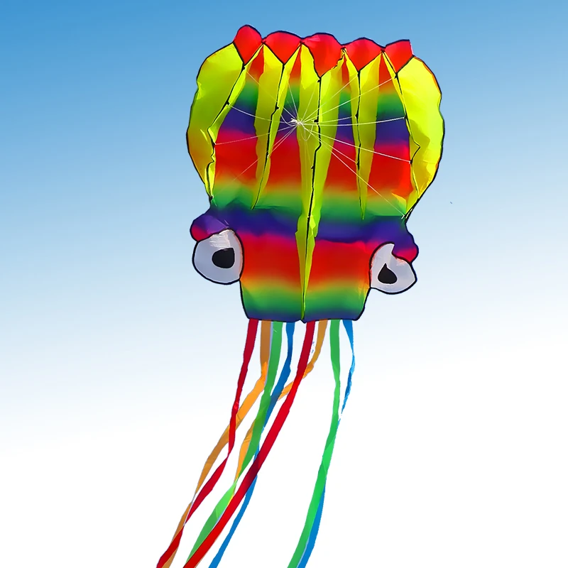 YongJian 3D octopus soft kite 5m Giant Kite With 100m tire line Giant soft kites for adults outdoor toys