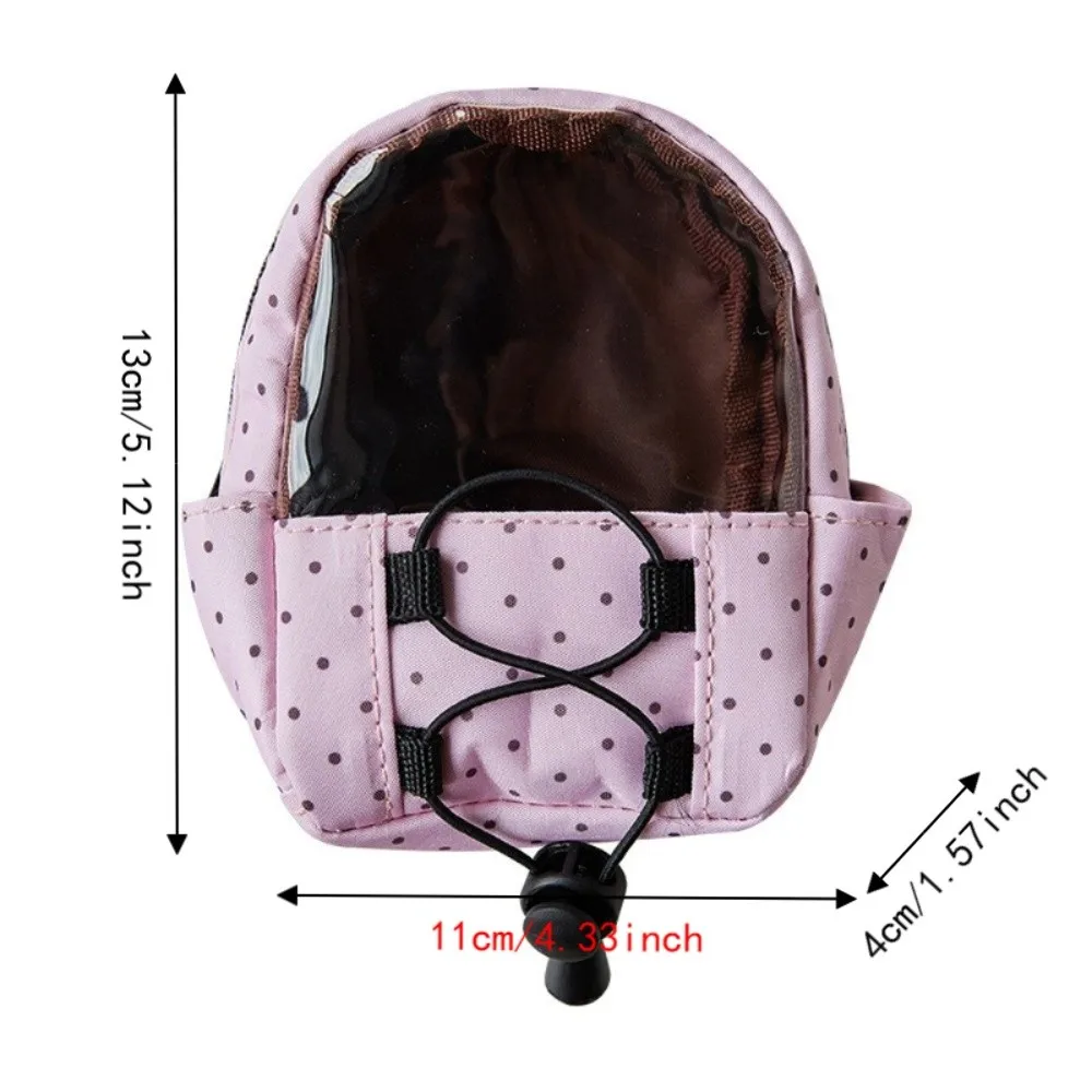 Ausgezeichnetes Geschenk: Polka-Dot-Aufbewahrungstasche, breitmundiger, transparenter, tragbarer Beutel aus PVC, leicht zugänglicher Münzbeutel mit Anhänger. – Detail 1