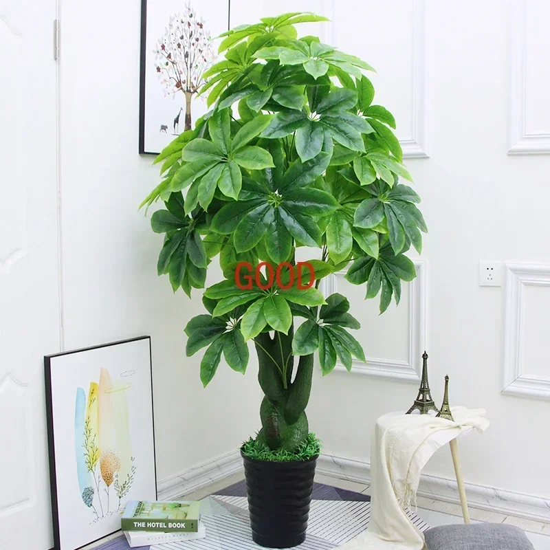 Simulation Pachira Macrocarpa Potted Office Green Plant Decoration Fake Flower Living