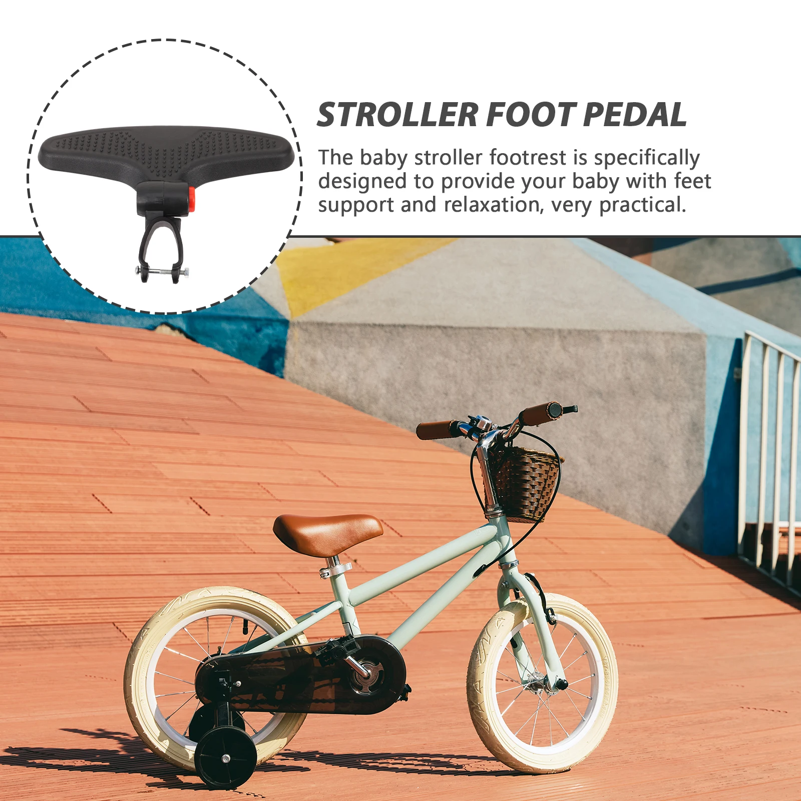 

Baby Stroller Footrest Extension Pedal Smooth Surface Durable Material Universal Stroller Accessories Pram Footboard Component