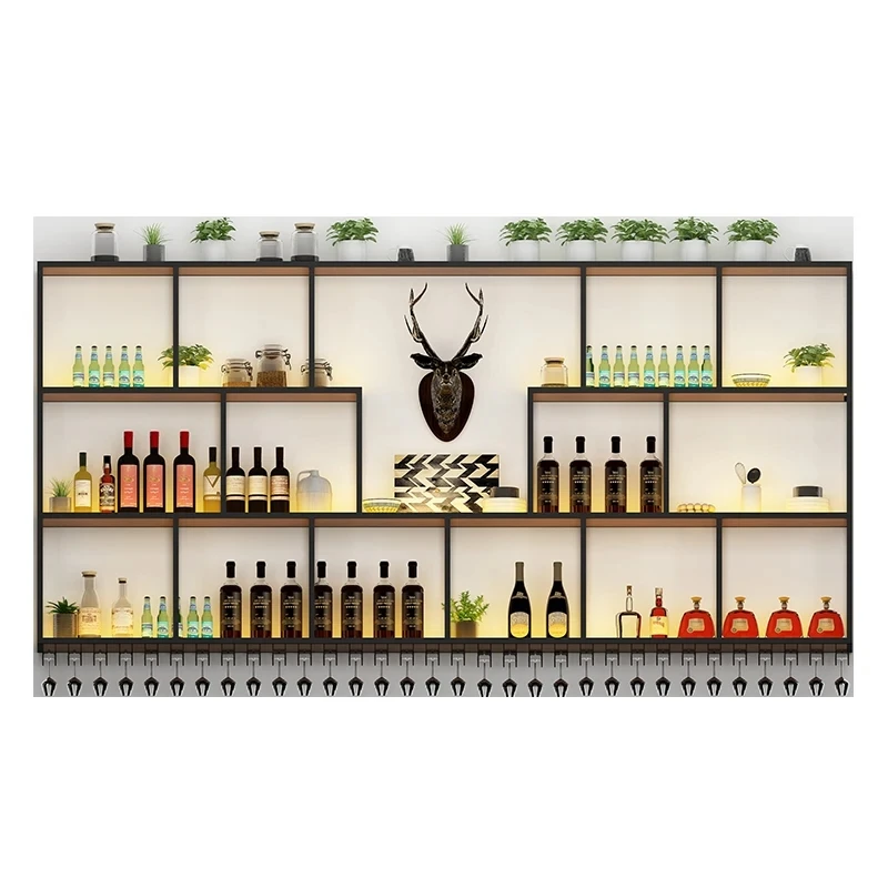 Minimalist Woman Wine Holder Hanging Cabinet Display Wall Wine Bottle Holders Living Room Modern Estante Para Vino Bar Furniture