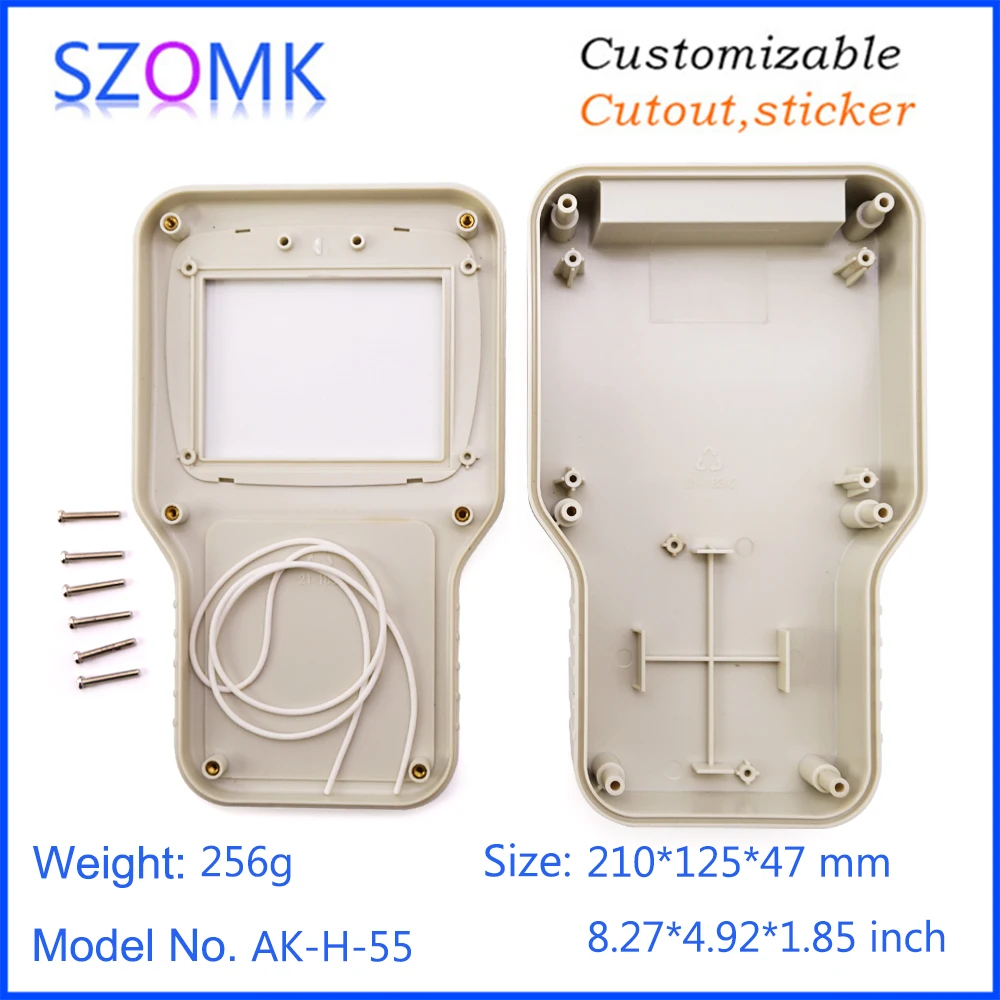 1Piece 210*125*47mm high quality abs plastic box for electronics project lcd screen plastic enclosure for electronics