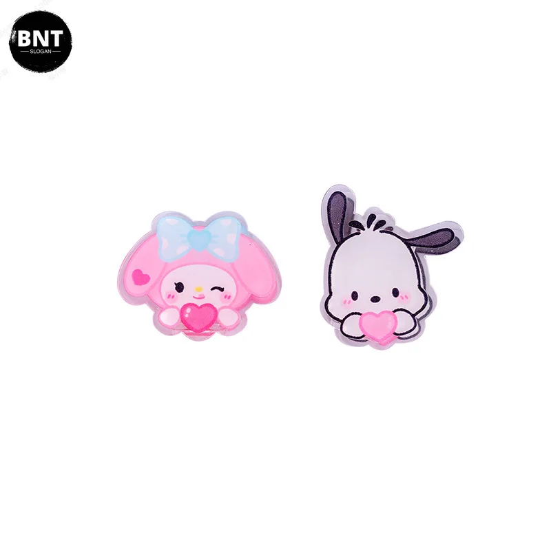 Sanrio Kuromi Cartoon Afdichting Clip Anime Figuren Q Beeldjes Mijn Melodie Pochacco Cinnamoroll Klem Speelgoed Schattige Meisjes Verjaardagen Geschenken