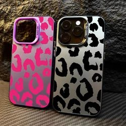 Leopard Print Art Phone Case for Huawei P30 P40 Mate 30 40 Pro Nova 7 Honor 50 Lens Creative Border Matte Shockproof Back Cover
