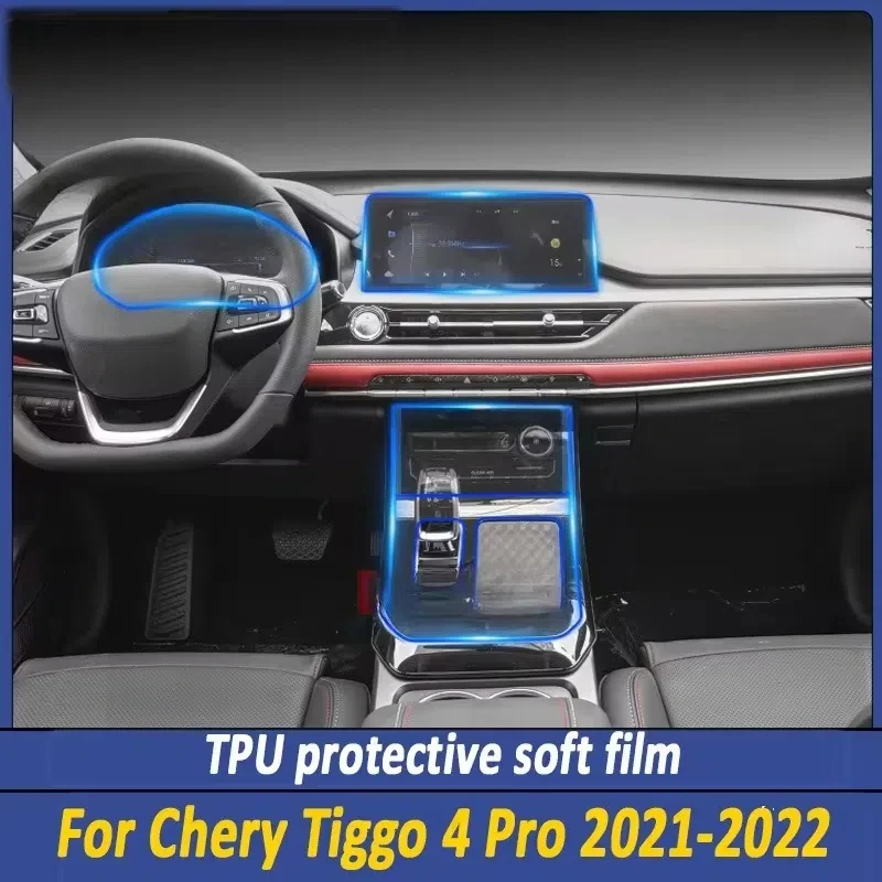 

For CHERY TIGGO 4 Pro 2022 Gear Panel Navigation Automotive Interior Screen Protective Film TPU Anti-Scratch Sticker Protect