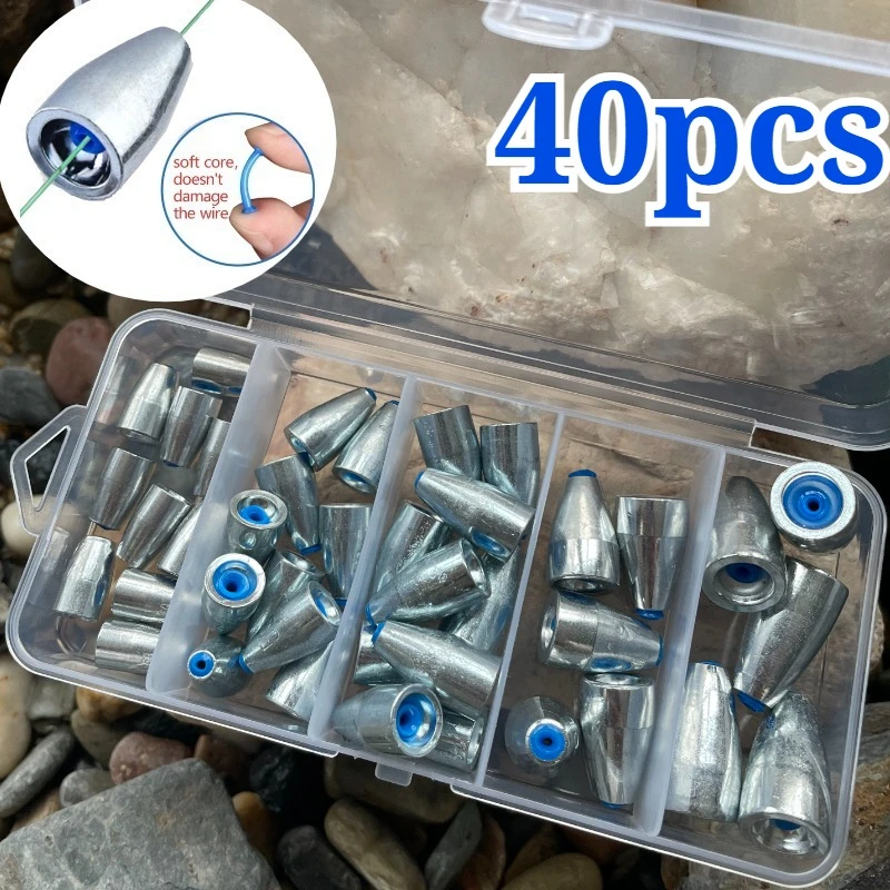 

40 шт., грузило для рыбалки из сплава, 3,5 г, 5 г, 7 г, 10 г, 14 г, грузила из углеродистой стали для ловли окуня, техасские оснастки, черви, грузила