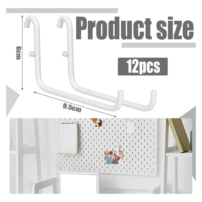 

File storage in Stock New Arrivals 12Pcs Peg board Hooks, Peg board Accessories