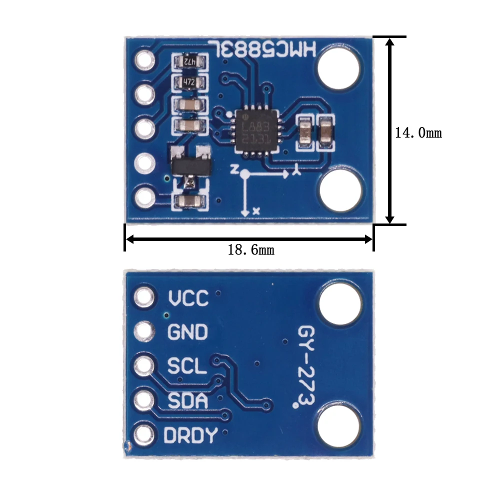 GY-273 3V-5V HMC5883L Original L883 Triple Axis Compass Magnetometer Sensor Module Three Axis Magnetic Field Module For Arduino