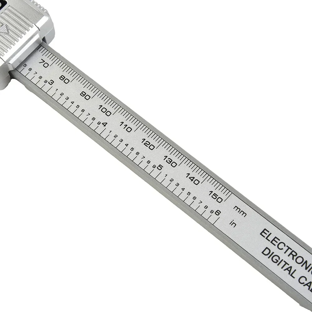 150mm 6inch Metal Digital Display Vernier Caliper Electronic Micrometer Ruler Depth Measuring Tool Supplies Plastic Caliper