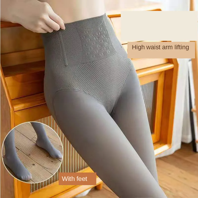 Phụ Nữ Thu Đông Ấm Quần Siêu Co Giãn Ôm Thời Trang Plus Nhung Dày Thun Cao Cấp Chân Legging