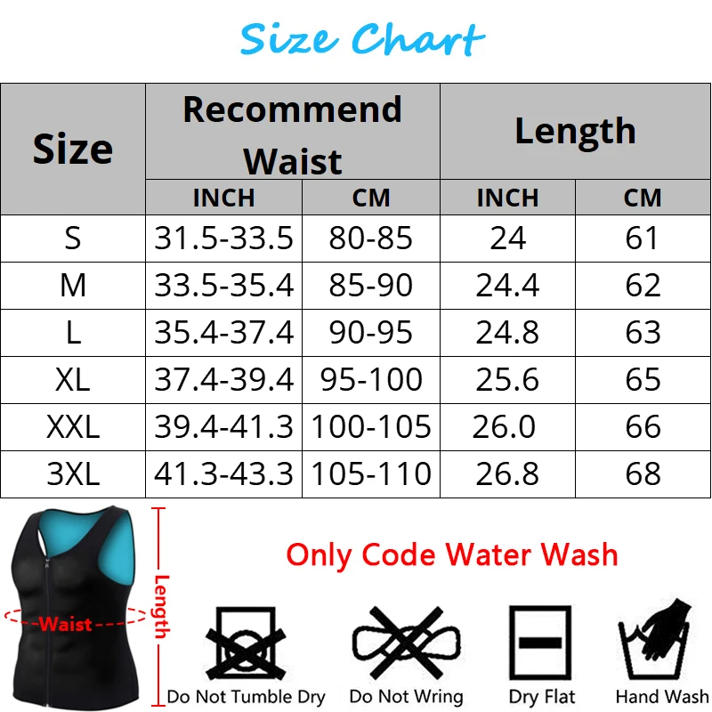 Men Slimming Vest Sauna Sweat Vest Body Shaper Neoprene Tank Top Abdomen Control Waist Trainer Fat Burning Shapewear