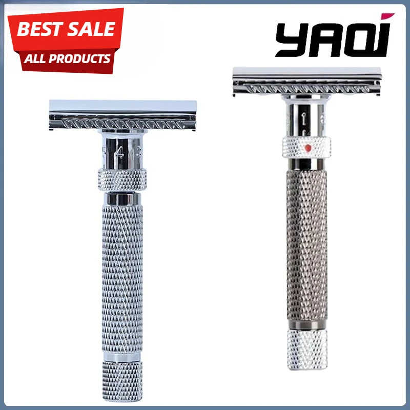 

Shaving Beard Yaqi Men's Adjustable The Final Cut Chrome Safety Razor For Men High Quality Fashion Shaving Beard Razor New