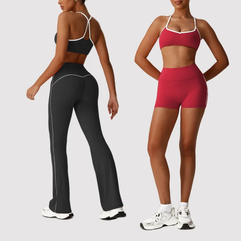 

Seamless Yoga Set Sports Fitness High Waist Hip-lifting Naked Skinny Sports Bra Suit Running Workout Clothing Gym Suit for Women