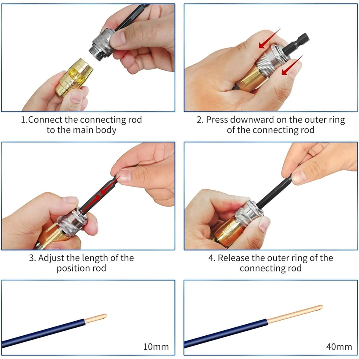 Wire Stripper for Drill,Wire Stripping and Twisting Tool,Quickly Drill Wire Stripping Twister Electrician Tool