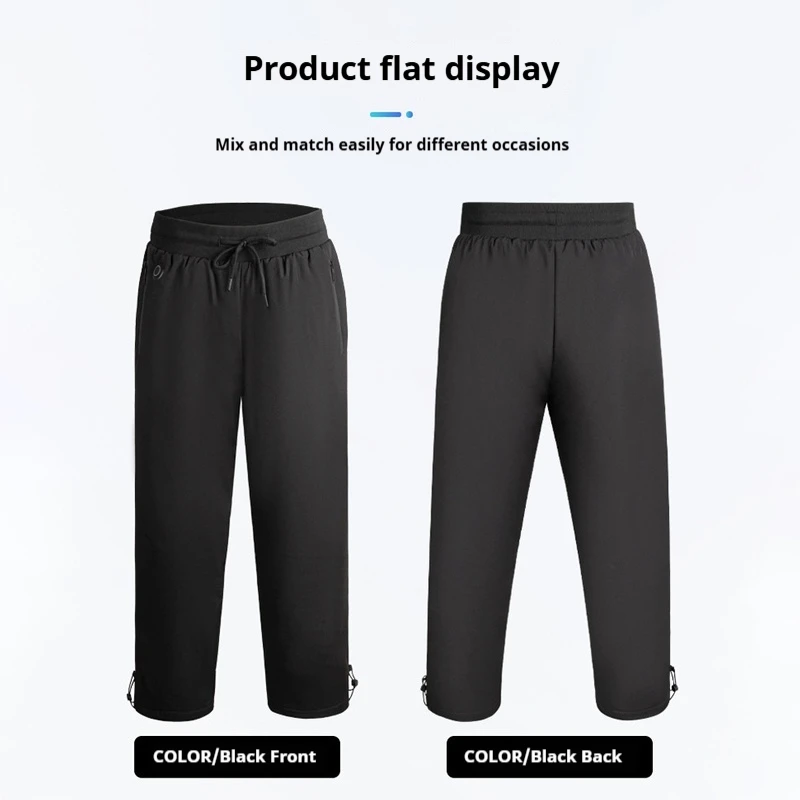 

New Men's Thermal Pants Constant Temperature Electric Heating Cotton Pants Smart Electric Heat Outdoor Waterproof Sports Pants
