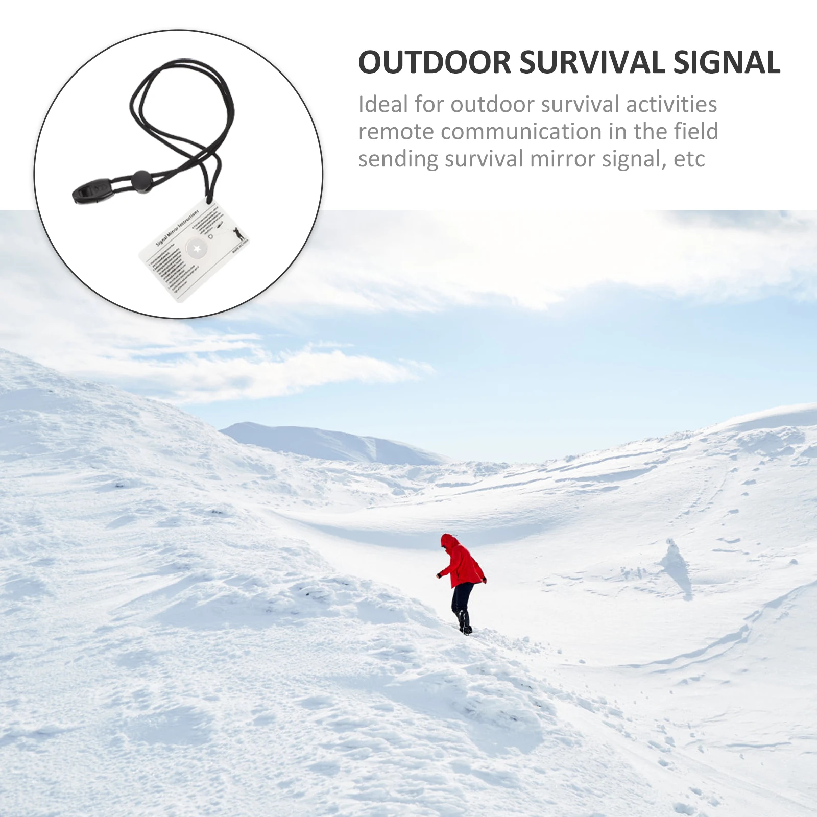 

Signal Outdoor Emergency Acrylic For Camping Hiking Portable Signal Mirror With Hanging Rope Outdoor Survival Emergency Survival