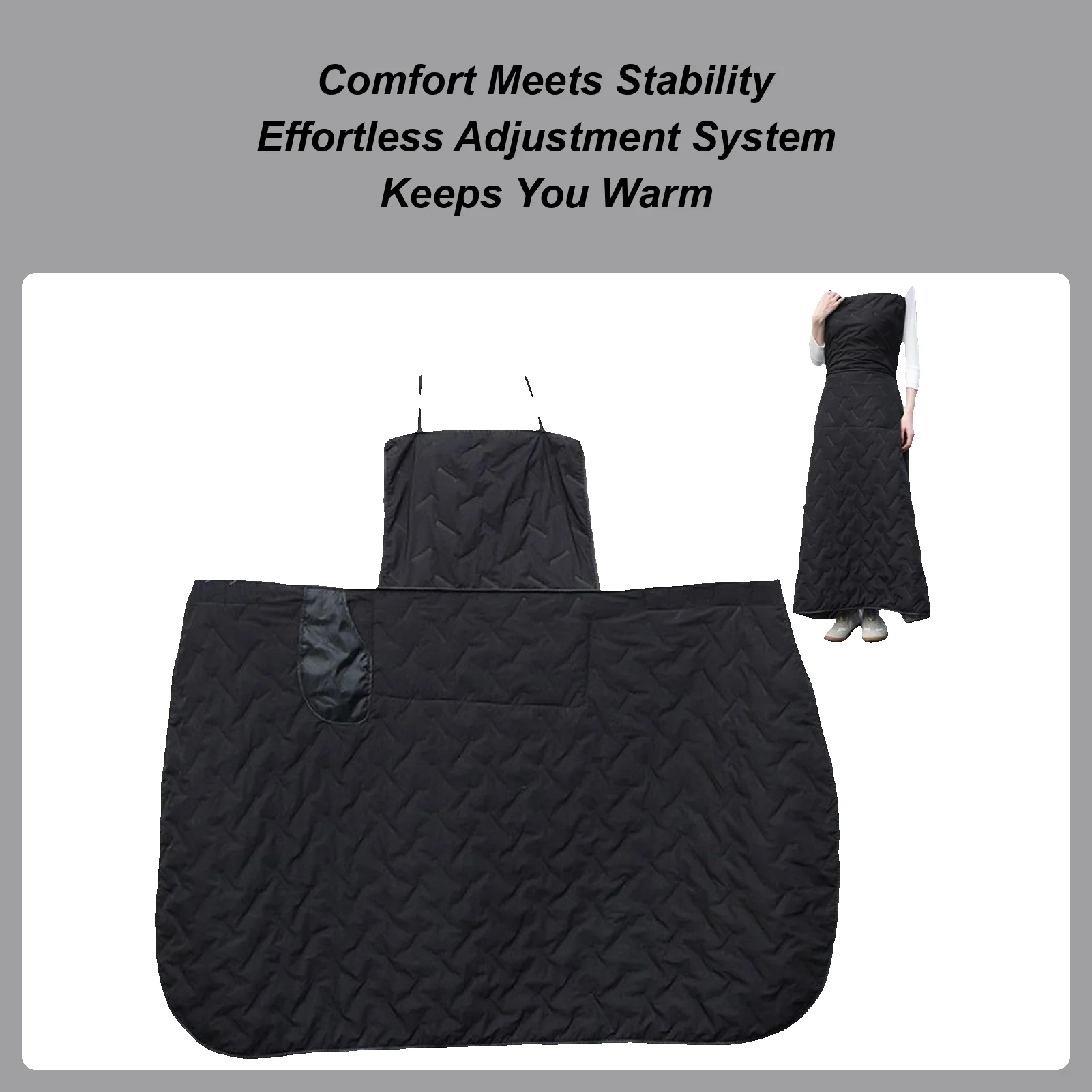 

Motorcycle Apron Leg Cover Waterproof Thick Winter Warm Scooter Blanket E-Bike Knee Lap Windshield Protector For Winter Drive