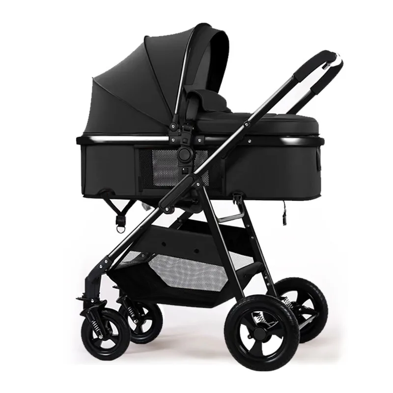 Baby stroller portable baby-walking artifact full-cover sit-down net breathable one-click close-up high view stroller