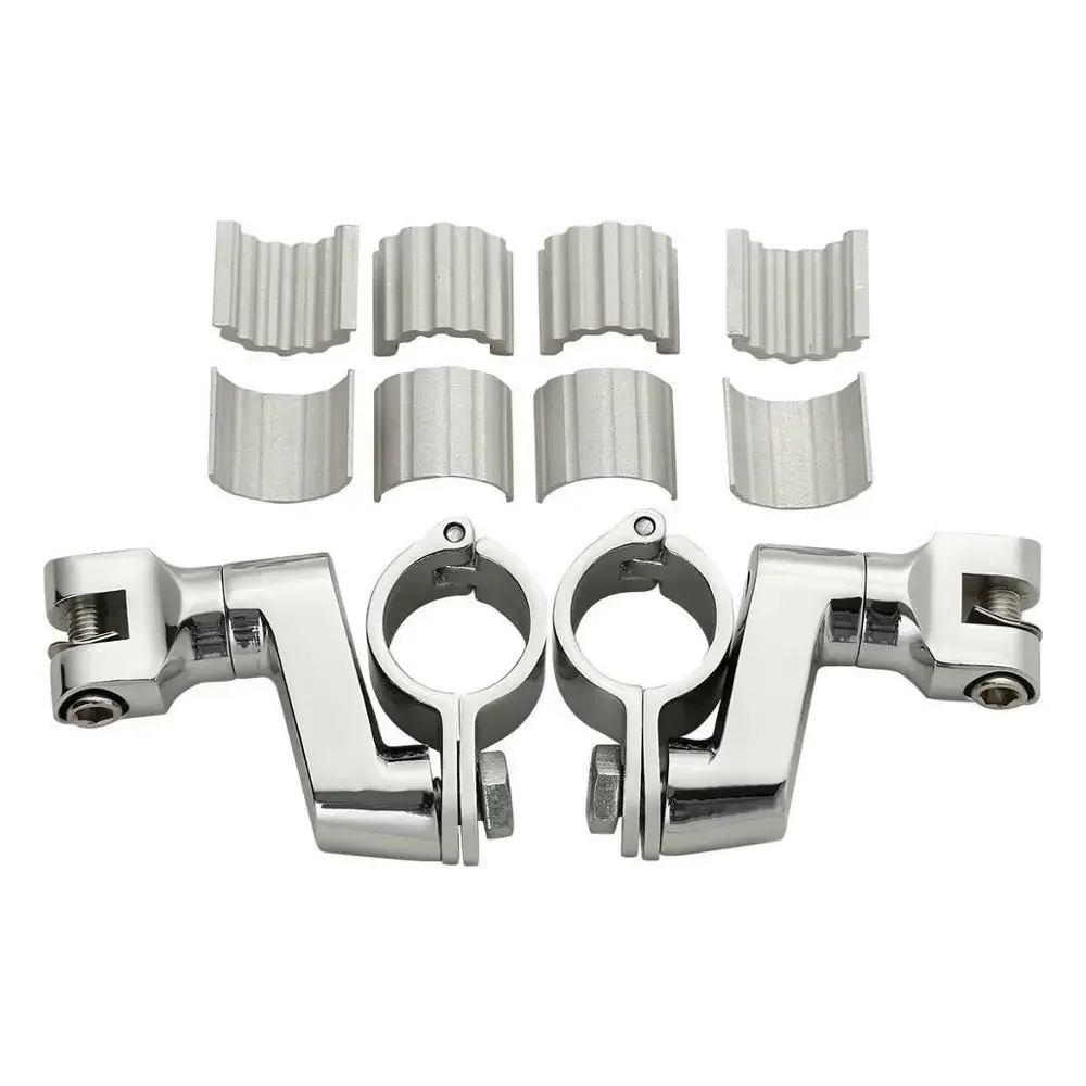 For Honda Goldwing GL1800 GL 1800 Motorcycle Acsessories Universal Front Bowleg Foot Pegs Rest Clamps 35mm For