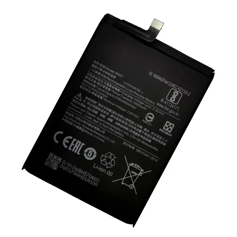 100% Original For Xiao mi BN57 5060mAh Phone Battery For Xiaomi Pocophone X3 Poco X3 Pro Replacement Batteries