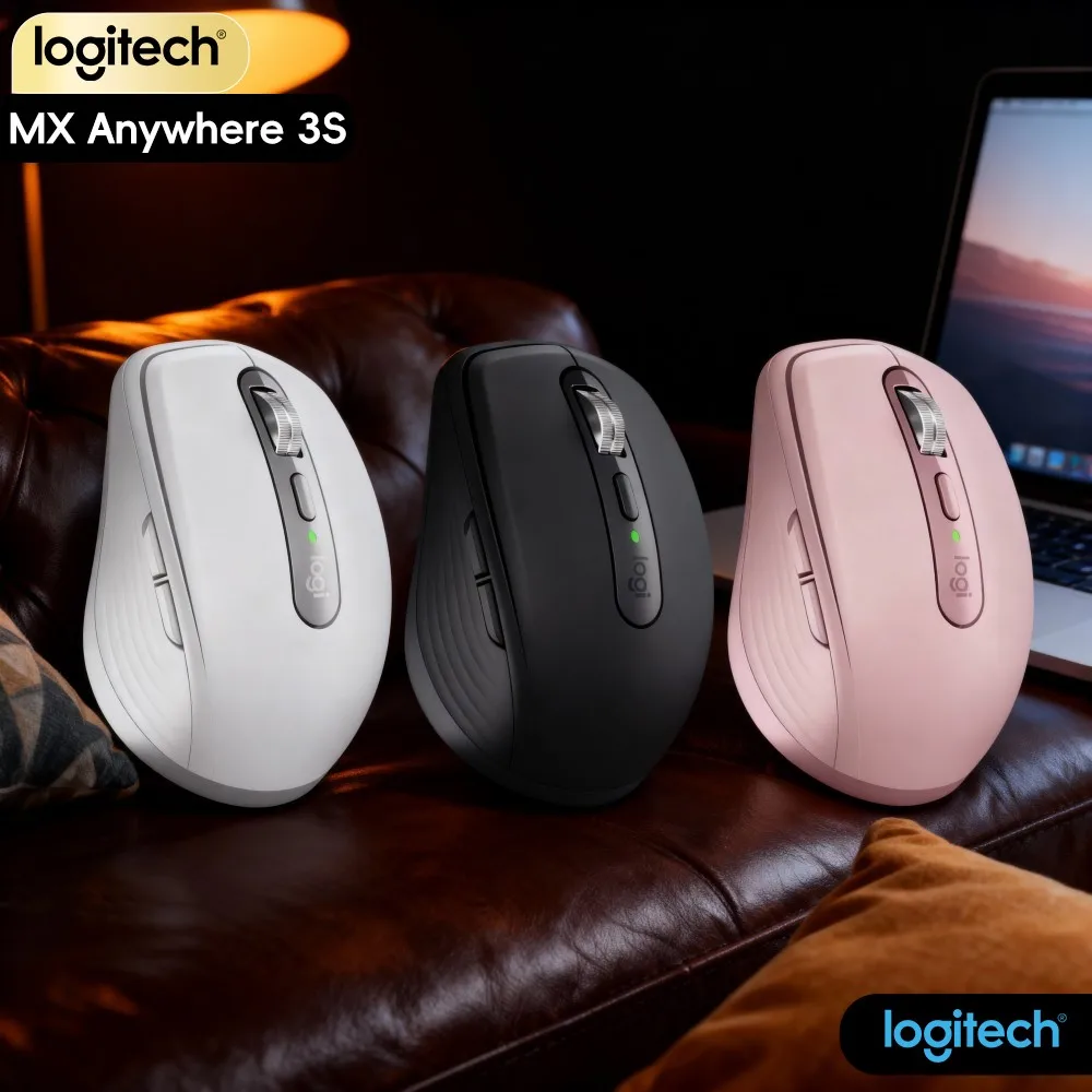Logitech MX Anywhere 3S Creator Mouse - 8000 DPI, Magspeed Scroll, Silent Click, USB-C Quick Charge For Design Work