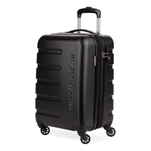 

SwissGear 7366 Hardside Expandable Luggage with Spinner Wheels, Black, Carry-On 19-Inch