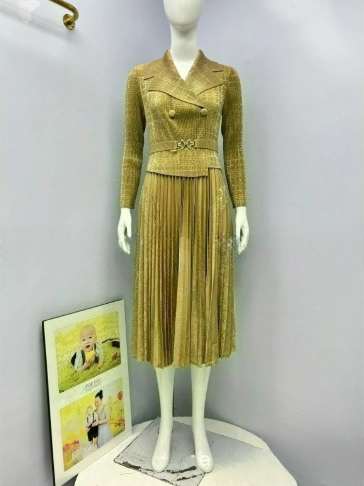 2025 Zomerjurken voor Vrouwen Elegante en Mooie Jurken Miyake Geplooide Jurk Feestavond Prom Formele Vrouwelijke Mode