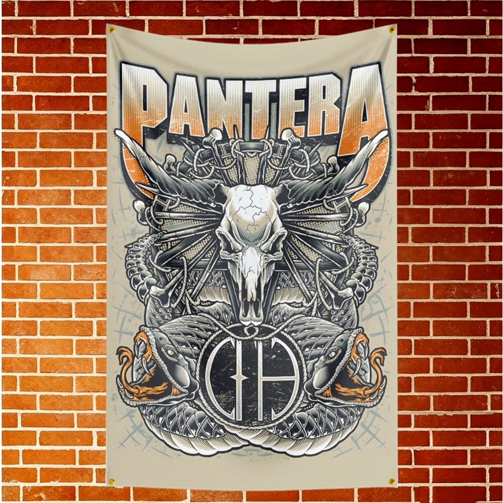 Pantera band Music Flag Banner For Fan Cave Watch Party Tailgate Gathering Indoor Outdoor Backyard Home Festival Ornament Supply