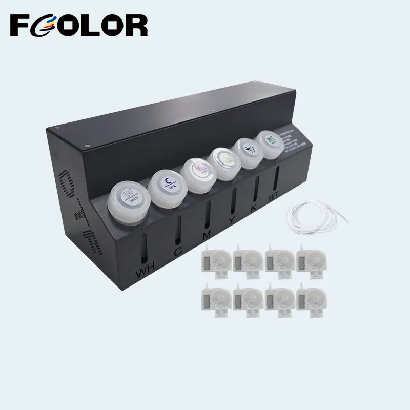 New DTF CISS Ink Supply System with White Ink Stirrer Damper for Epson ET8500 ET8550 L8050 L18050 L8058 L18058 DTF Printer