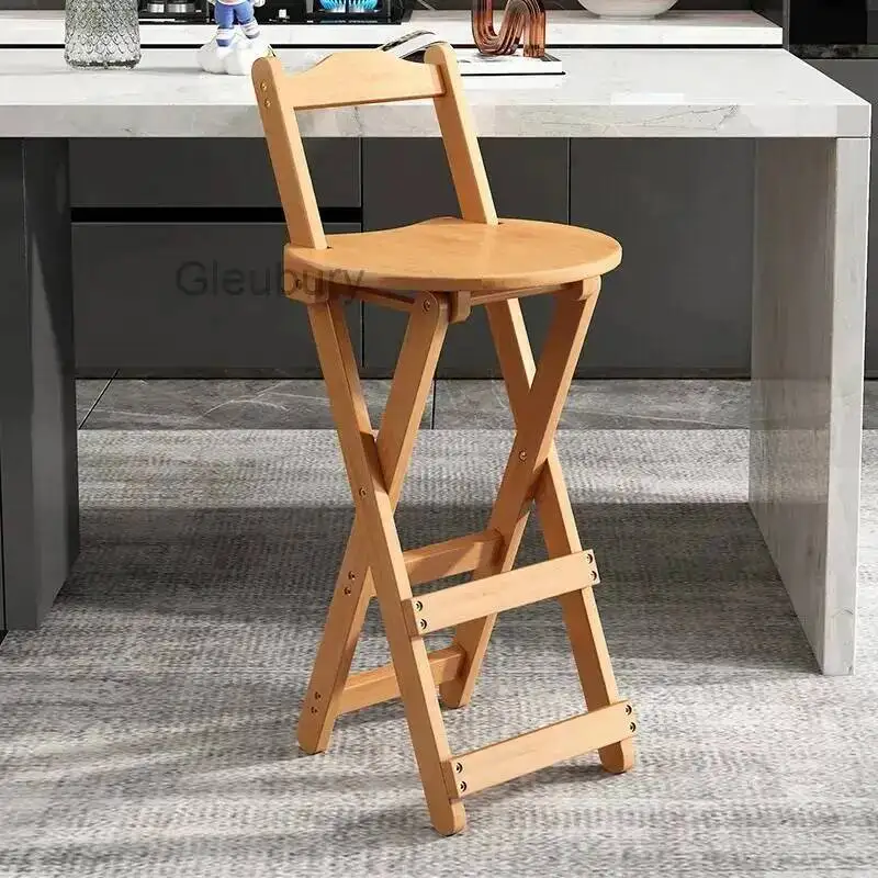 Chairs Wood Design Solid Minimalist Bar Midcentury Ancient Ultralight Bar Chairs Folding Waiting Taburetes De Bar Furniture