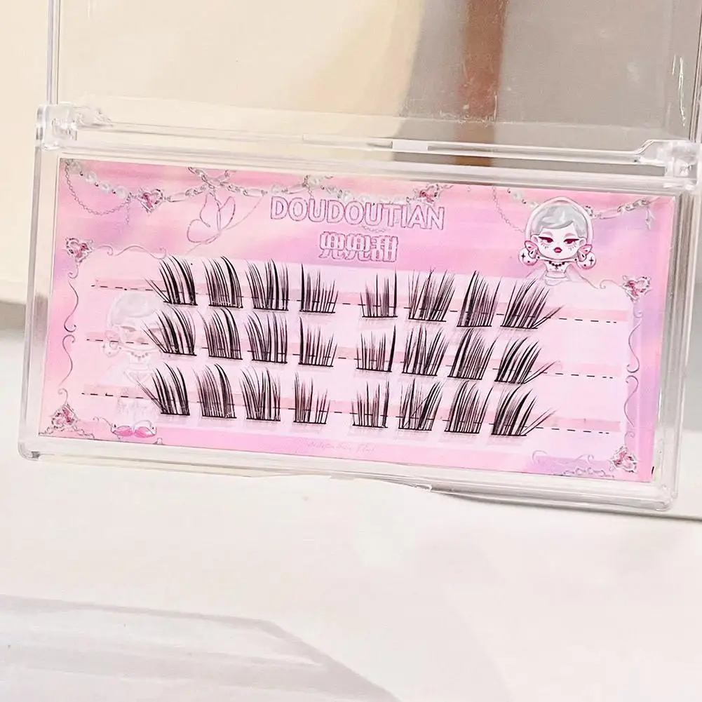 3/10 Pairs Fox Eye Cluster Lashes - Sexy Looking Individual Eyelash Volume Extensions Fluffy Effect False Strips, Segmented U0H6