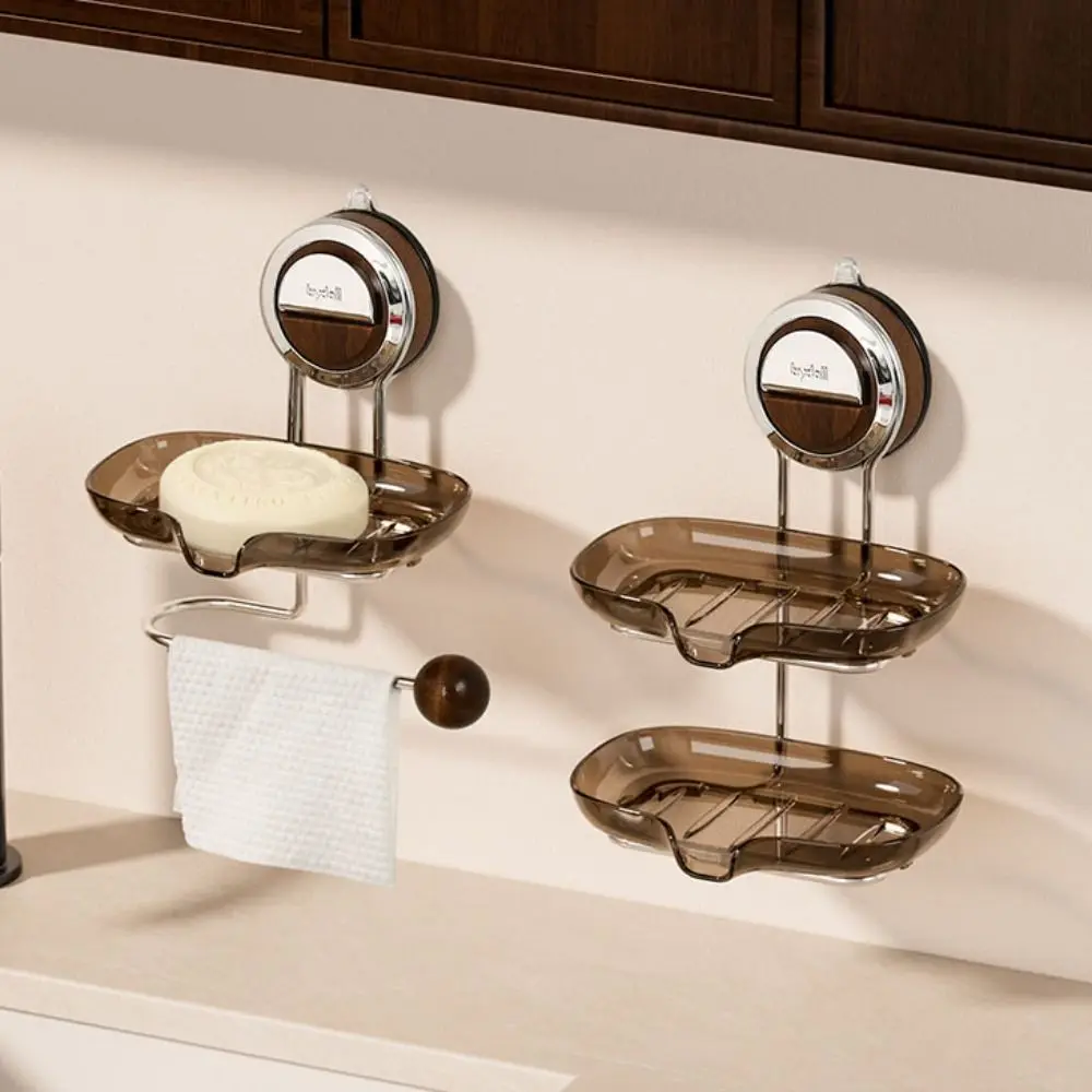 

Reusable Suction Cup Soap Holder Wall Mounted Punch-free Towel Rack Removable No Drill Roll Paper Dispenser Kitchen