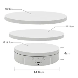 3 Speeds Electric Rotating Visualizer 360° Turntable Regulation USB Charge Display Stand For Video Shooting Prop Jewelry Shoes