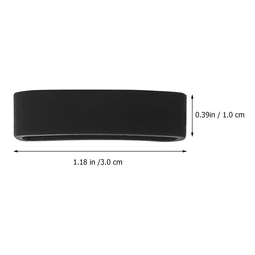 1Pcs Silicone Watch Band Loop High Quality Strap Ring Replacement Compatible with Suunto Core Non-Slip Fine Workmanship Black
