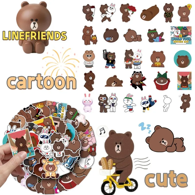 

New creative Brown Bear graffiti stickers, high-looking personality cartoon cute DIY waterproof stickers for cups and luggage